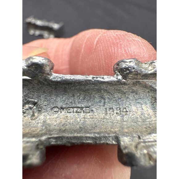 Vintage Metzke 1984 Pewter Miniature Train Set 6-Piece Decorative Collectible Bi - Picture 10 of 10